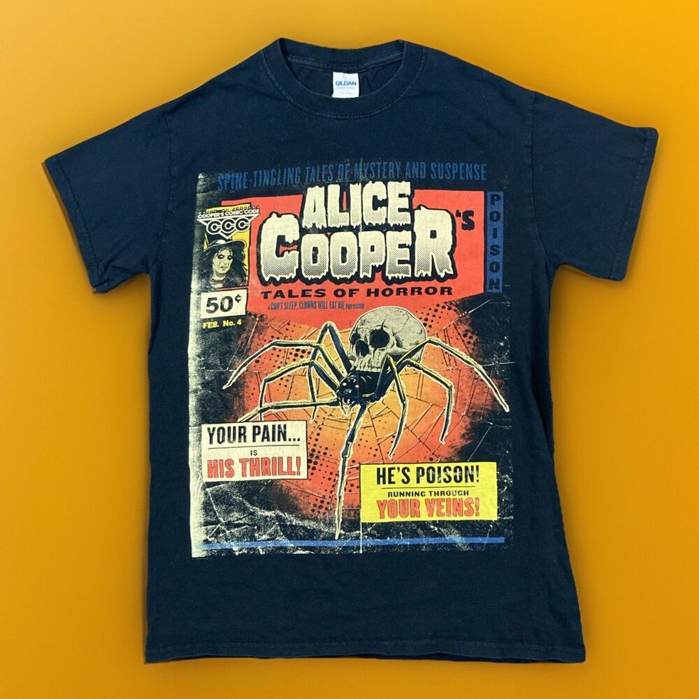 Vtg 2016 Alice Cooper Rock World Tour Tales Of Horror Grunge T Shirt Sz Small